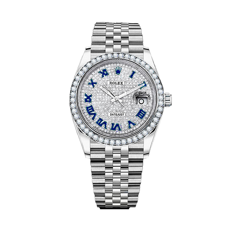 Часы Rolex  Datejust Oyster Perpetual 36 Mm Pave Dial Diamonds  126234 FIX