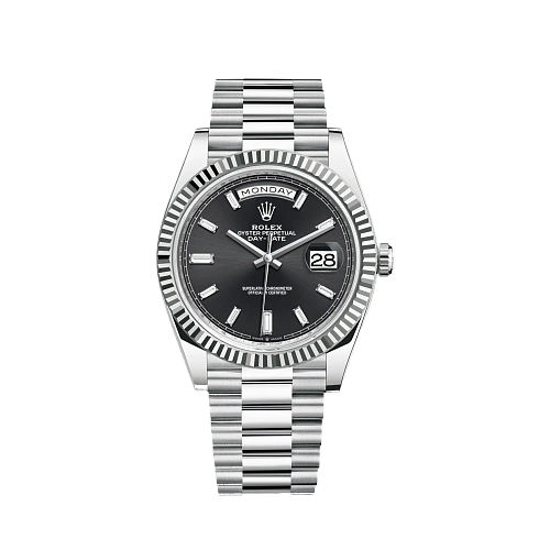 Часы Rolex  Day-Date 40 Oyster Perpetual Platinum Black Dial with Diamonds  228236