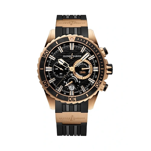Часы Ulysse N  Nardin Marine Diver Chronograph Rose Gold  1502-151-3/92