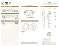 Украшение GIA  Серьги 1,01/1,02 ct. D/Si1 (3 excellent) Round Diamonds   