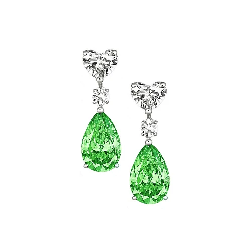 Украшение GIA  Серьги 2,05/2,09 ct. Fancy Light Grayish Greenish Yellow/VS   