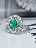 Украшение GRS GemResearch Swisslab  Кольцо с изумрудом 3,12 ct. (Colombia)   