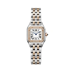 Cartier Panthere Small Steel/Rose Gold Diamonds