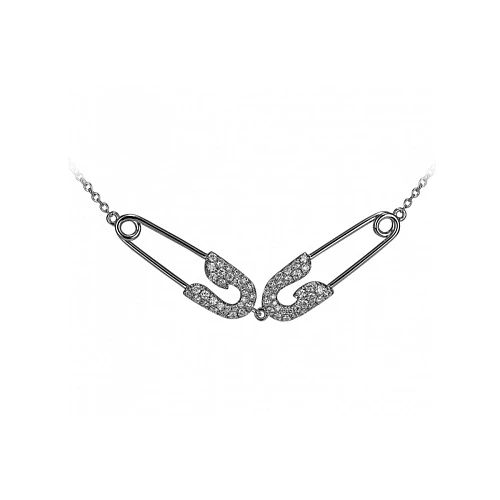 Украшение Jacob & Co  Колье White Gold Double Safety Pin  91637401 
