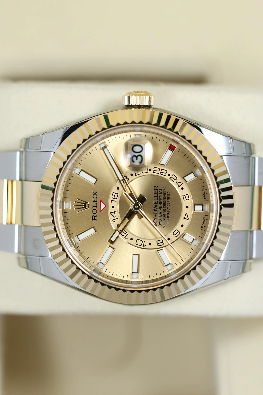 Часы Rolex  Sky-Dweller Steel Gold Champagne Dial  326933