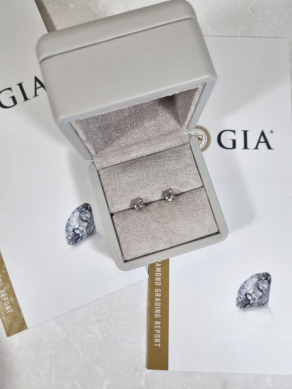 Украшение NO NAME  Серьги С Бриллиантами 1,01 J/Si1; 1,00 J/Vs1   