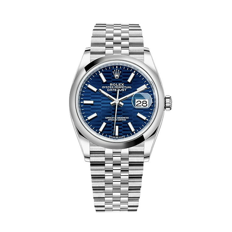 Часы Rolex  Oyster Perpetual Datejust 36Мм Blue Flutted Dial  126200