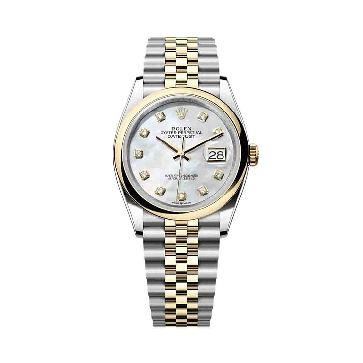 Часы Rolex  Datejust 36 mm Steel & Yellow Gold Mother Of Pearl Dial  126203-0023