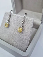 Украшение GIA  Серьги 1,03/1,03 ct. Fancy Yellow   