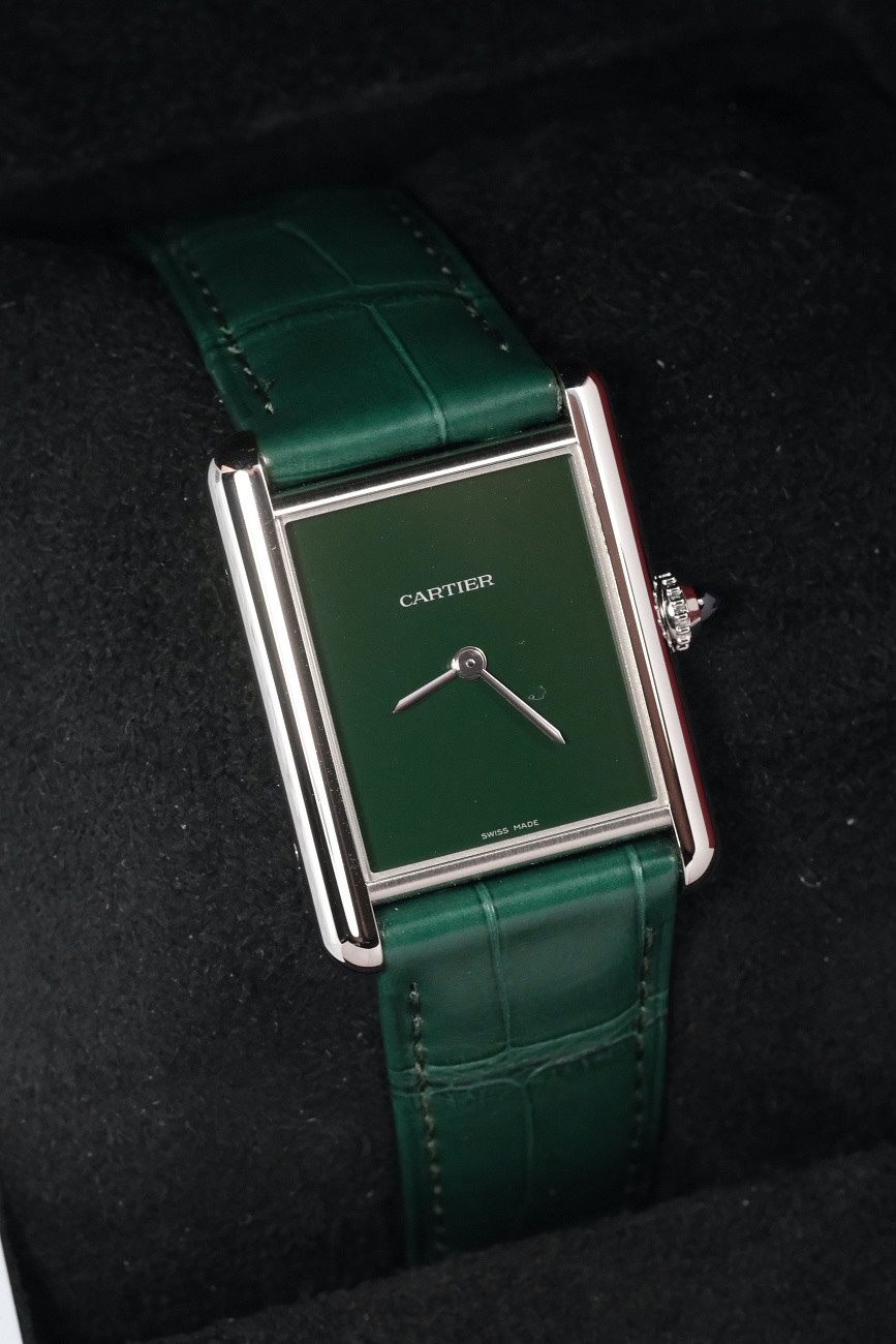 Часы Cartier  Tank Must De Cartier Green  WSTA0115