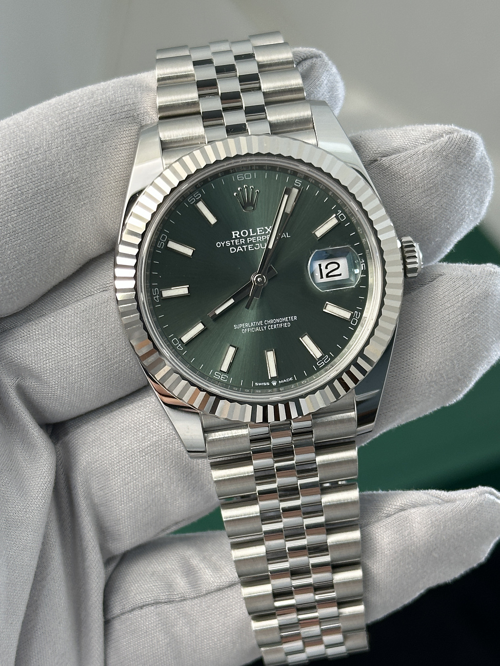 Часы Rolex  Datejust 41Mm Mint Green 2023  126334-0028