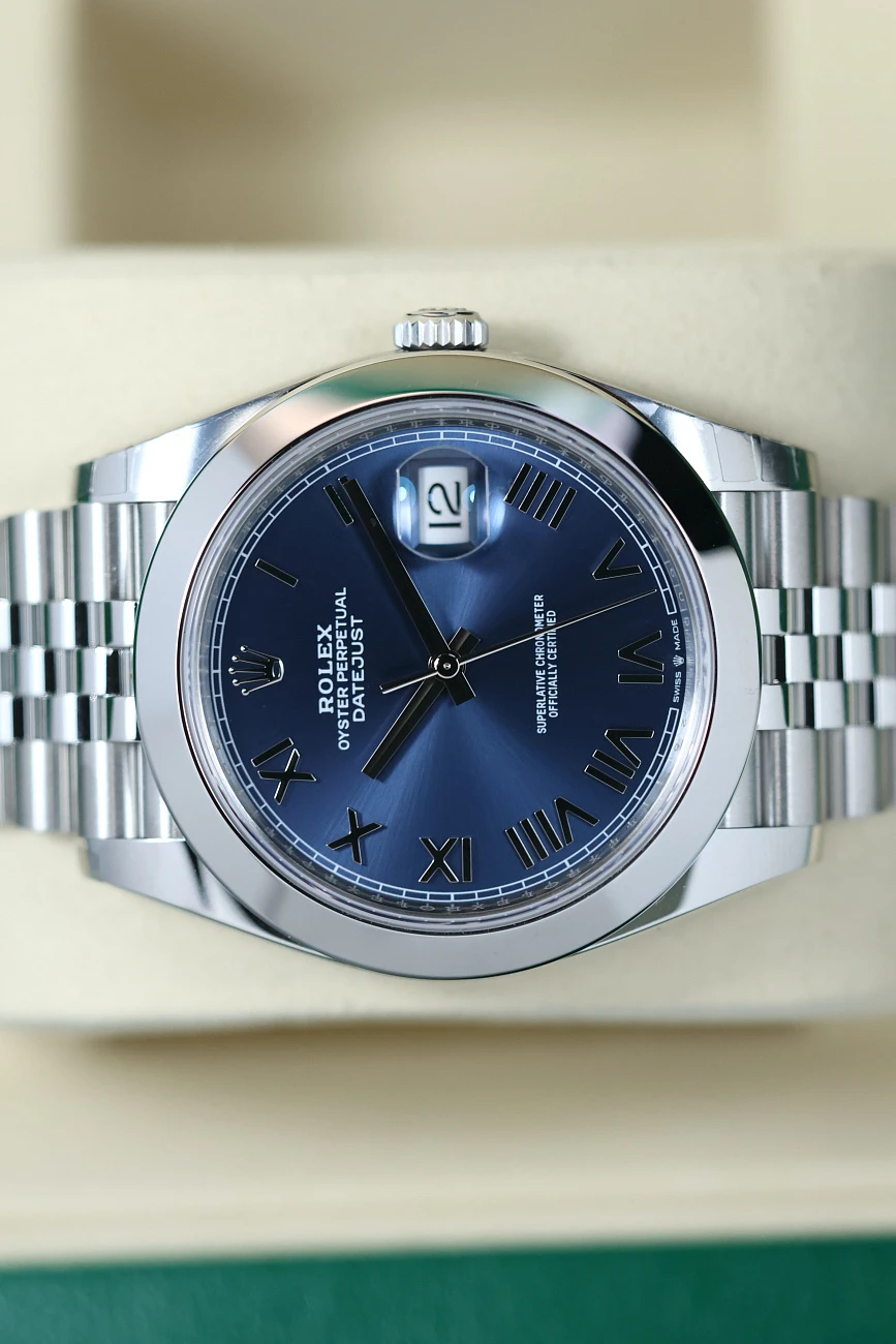Часы Rolex  Oyster Perpetual Datejust 41 Mm Blue Roman Dial   126300-0030