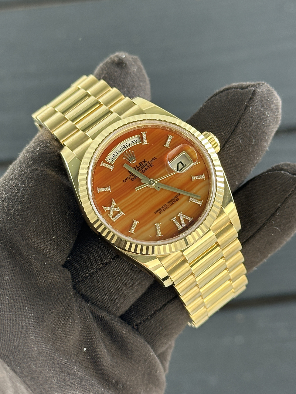 Часы Rolex  Day-Date 36 Orange Carnelian Dial  128238