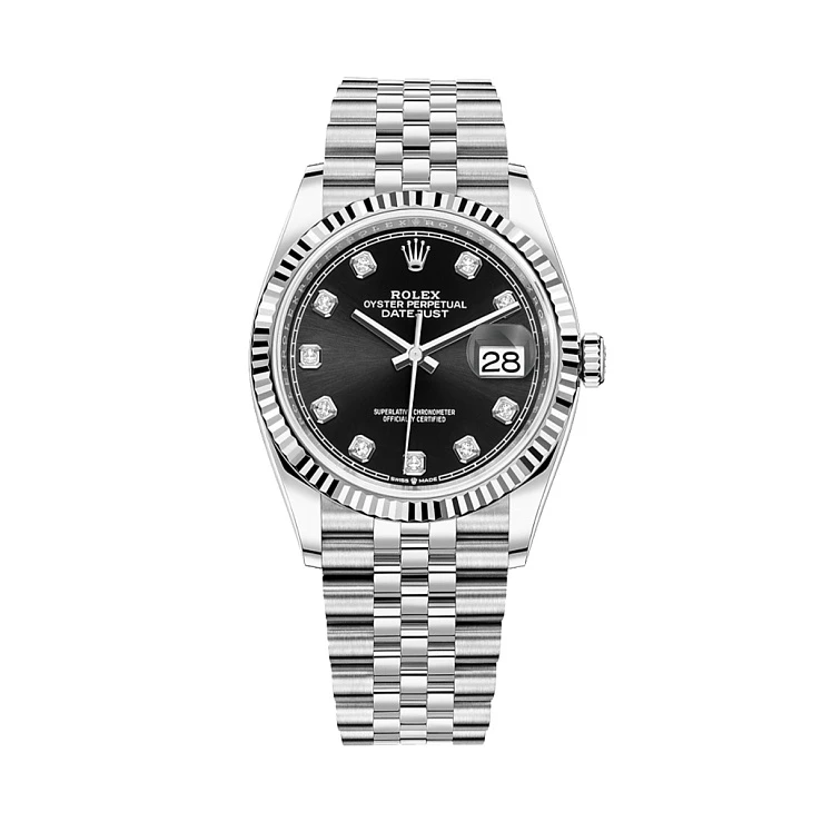 Заказать Rolex  Oyster Perpetual Datejust 36 Mm Diamond Index 126234 Black Dial  126234