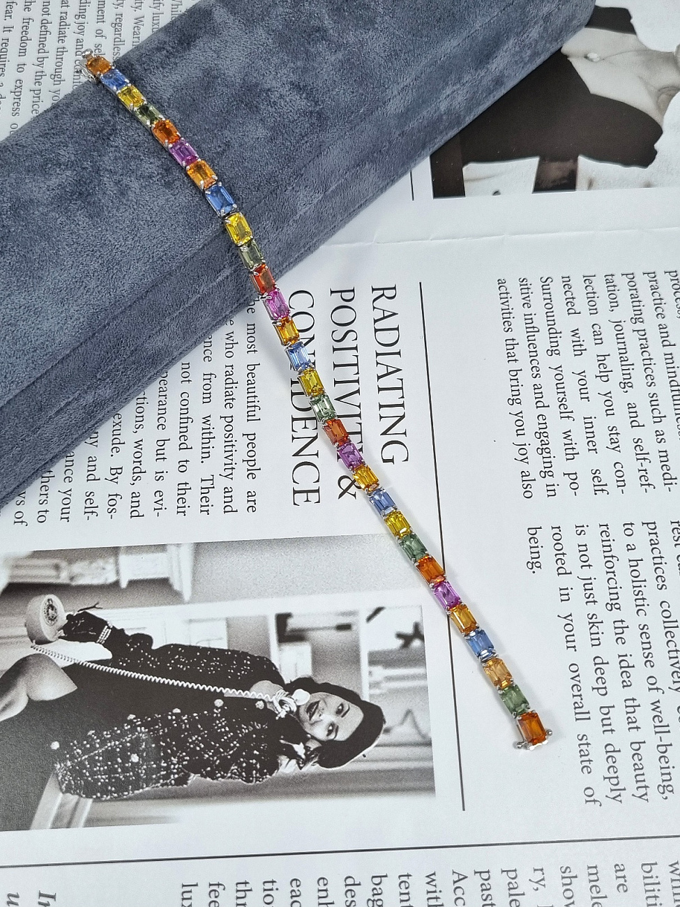 Украшение No Name  Браслет с сапфирами &quot;Rainbow&quot;   