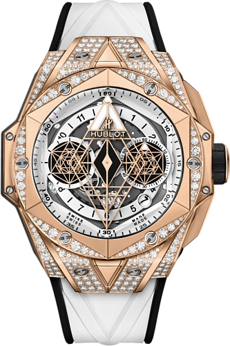 Заказать Hublot  Big Bang Sang Bleu Ii King Gold White Pave  418.OX.2001.RX.1604.MXM20