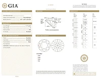 Украшение GIA  Серьги 1,11/1,11 ct. K/VS2 (3 Excellent) Round Diamonds   