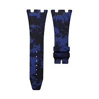 Часовой ремешок Audemars Piguet  Ремешок Для Часов Blue Digi Camo Ap Royal Oak Offshore 42Mm Strap  