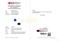 Украшение GRS GemResearch Swisslab  Кольцо с сапфиром 11,86 ct. "Intense Cornflower"   