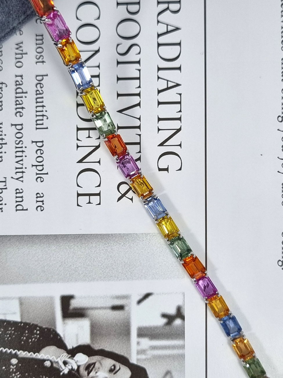 Украшение No Name  Браслет с сапфирами &quot;Rainbow&quot;   