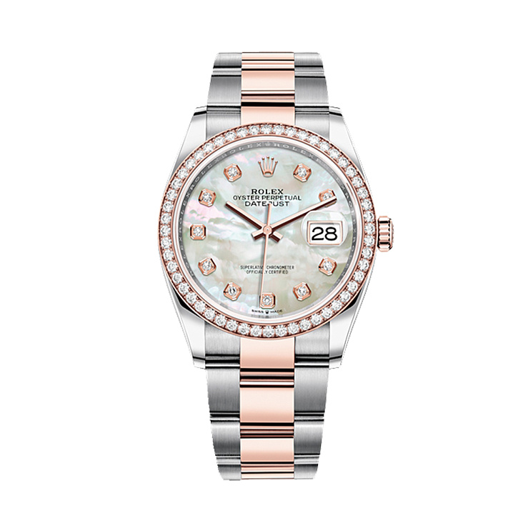 Часы Rolex  Oyster Datejust Oystersteel Everosegold And Diamonds Mop Dial  126283RBR