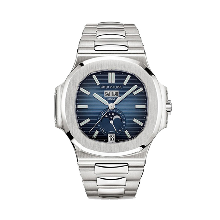 Часы Patek Philippe  Nautilus Steel Annual Calendar 2021 Blue  5726/1A-010