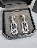 Украшение Messika  So Move Xl Diamond Pavé Pendant Earrings  So Move XL Pavé-Set Pendant Earrings 13123-WG 
