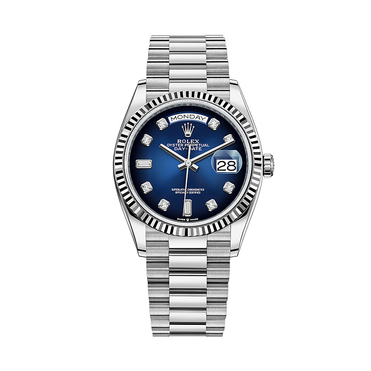 Часы Rolex  Day-Date 36Mm White Gold Blue Dial  128239-0023