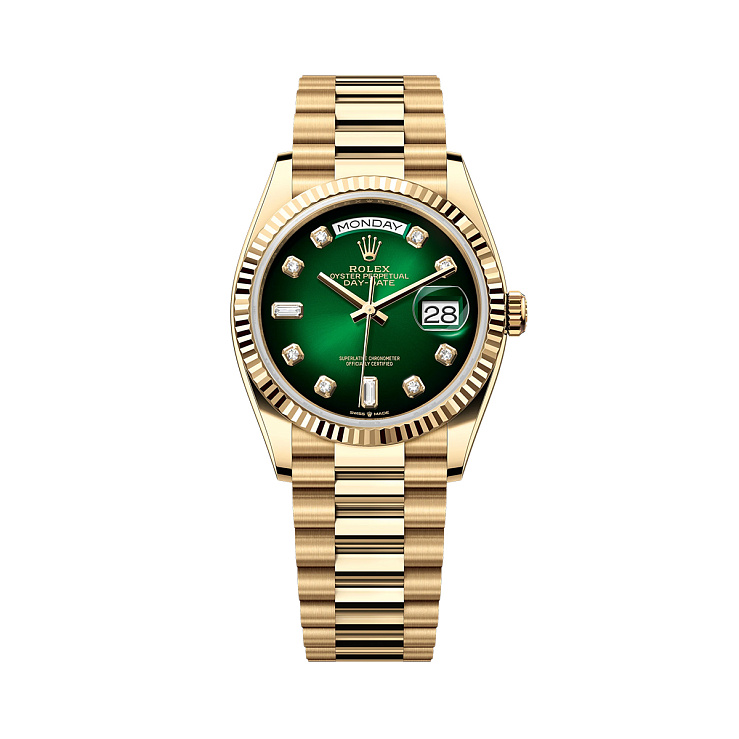 Часы Rolex  Day-Date 36Mm Yellow Gold Green Ombre Dial  128238-0069