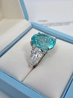 Украшение GIA  Кольцо С Турмалином "Параиба" 15,04 Ct.   