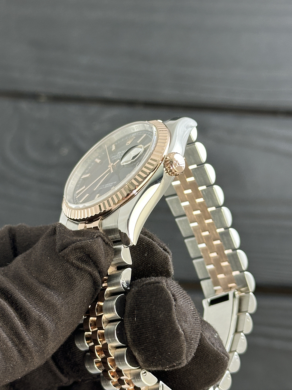 Часы Rolex  Datejust 36Mm Steel & Rose Gold Black Dial  116231