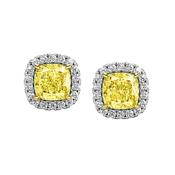 GIA Серьги 2,01/2,01 ct. W To X Range/VVS2-VS1