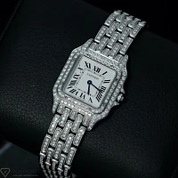 Часы Cartier  Panthère De Cartier Medium Steel Custom Diamonds  WSPN0007 FIX