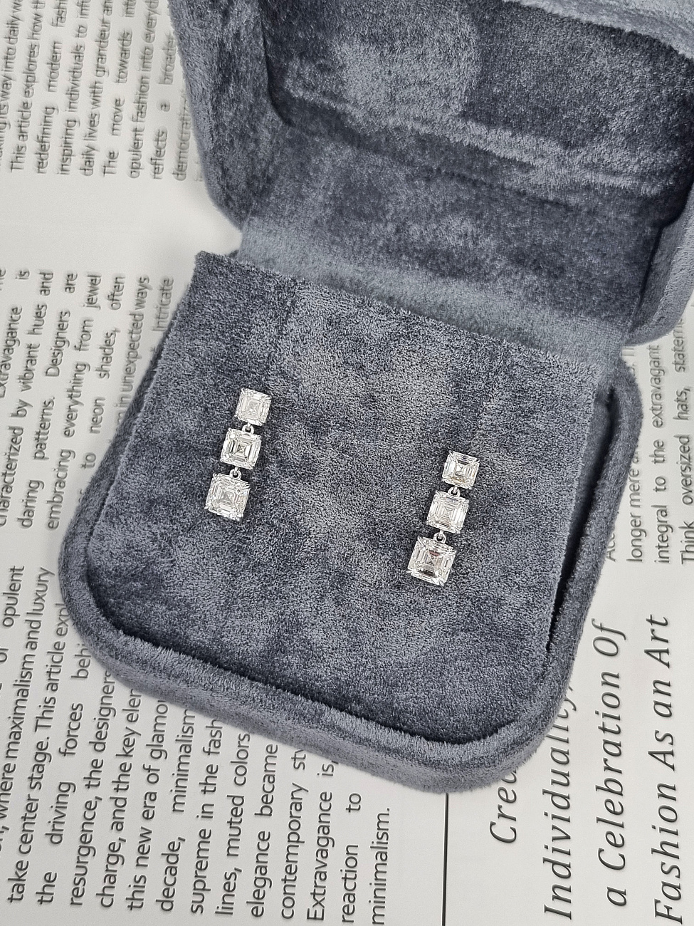 Украшение GIA  Серьги с бриллиантами 4,43 ct. H/VVS2-VS1 (Asscher cut)   