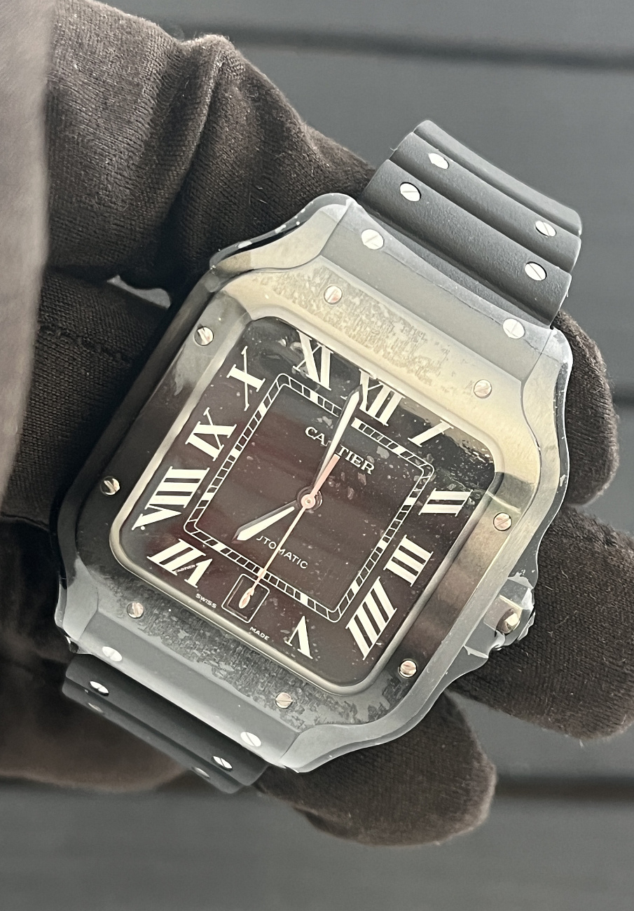 Часы Cartier  Santos De Cartier Black ADLC  WSSA0039