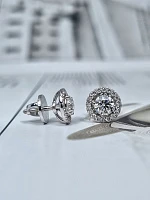 Украшение GIA  Серьги с бриллиантами 0,50/0,50 ct. D/VVS1 (3 Excellent)   