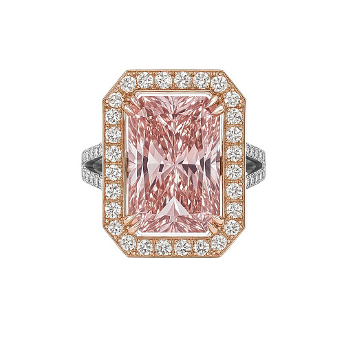 Украшение No Name  Кольцо 7,54 ct. Fancy Intense Pink/VS1 Laboratory Grown Diamond   