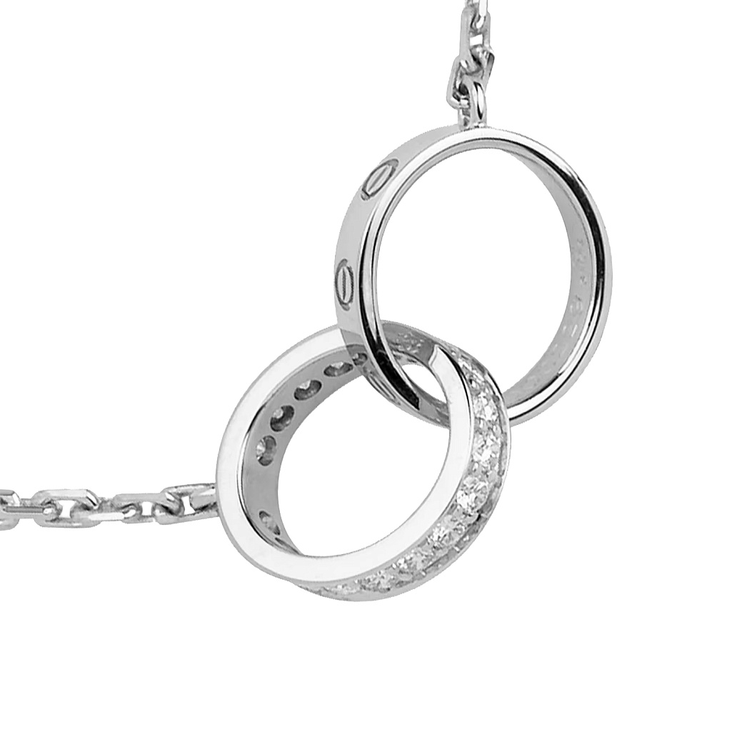 Украшение Cartier  Love Necklace, Half-Paved B7013700  B7013700 