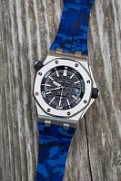 Часовой ремешок Audemars Piguet  Ремешок Для Часов Blue Camo Ap Diver 42Mm Strap  