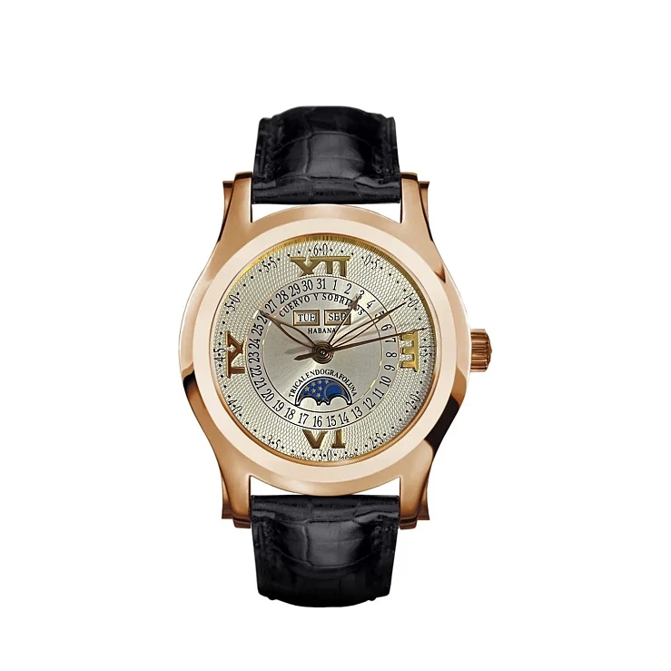 Часы Cuervo y Sobrinos  Robusto Tricalendógrafo Luna  2804
