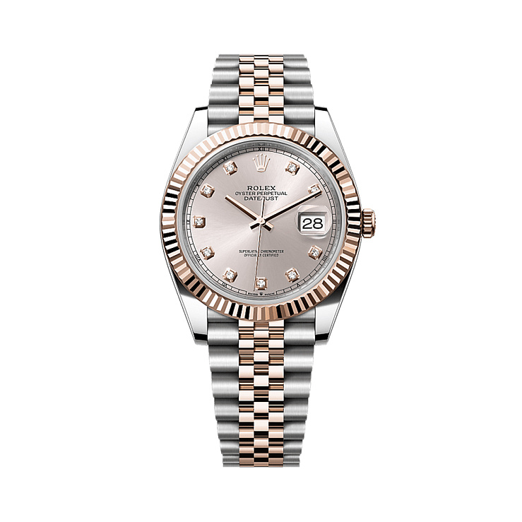 Часы Rolex  Datejust 41Mm Steel Rose Gold Soundust Dial  126331G