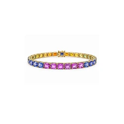 No Name Браслет с сапфирами "Rainbow" 10,58 ct.