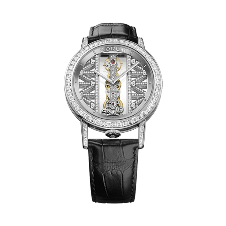 Часы Corum  Golden Bridge 43 White Gold Baguette  B113/03253 - 113.990.69/0F01 GG69G
