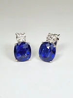 Украшение GRS GemResearch Swisslab  Серьги с сапфирами 12,82/11,91 ct. Cornflower Blue   