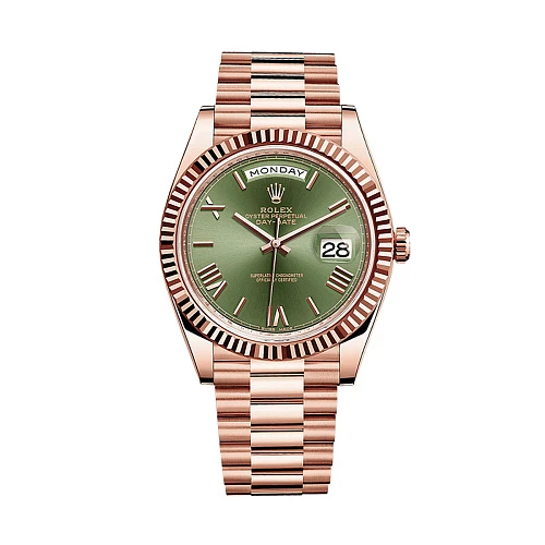 Часы Rolex  Day-Date Rose Gold Olive Dial  228235