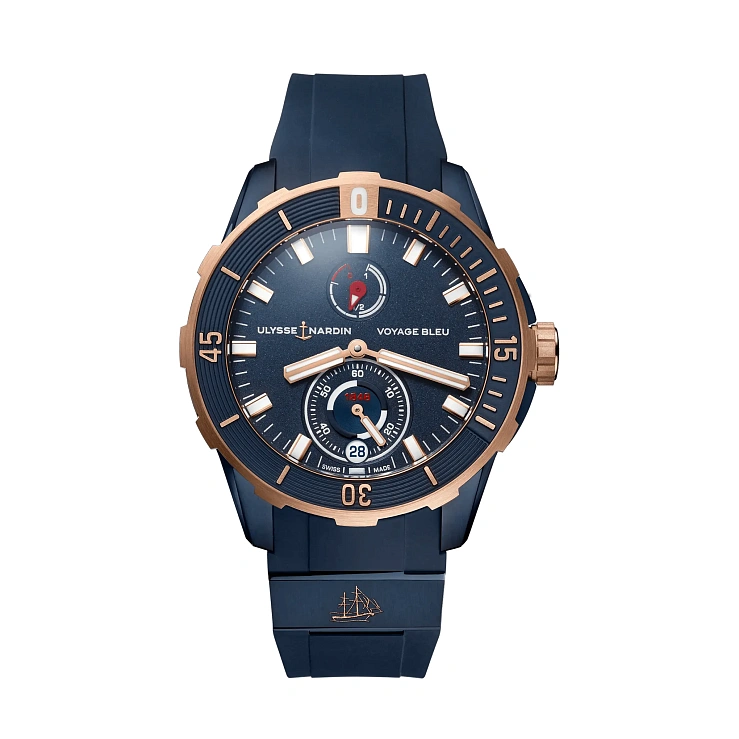 Часы Ulysse N  DIVER 44ММ VOYAGE BLEU  1185-170LE-3/BLUE-VB