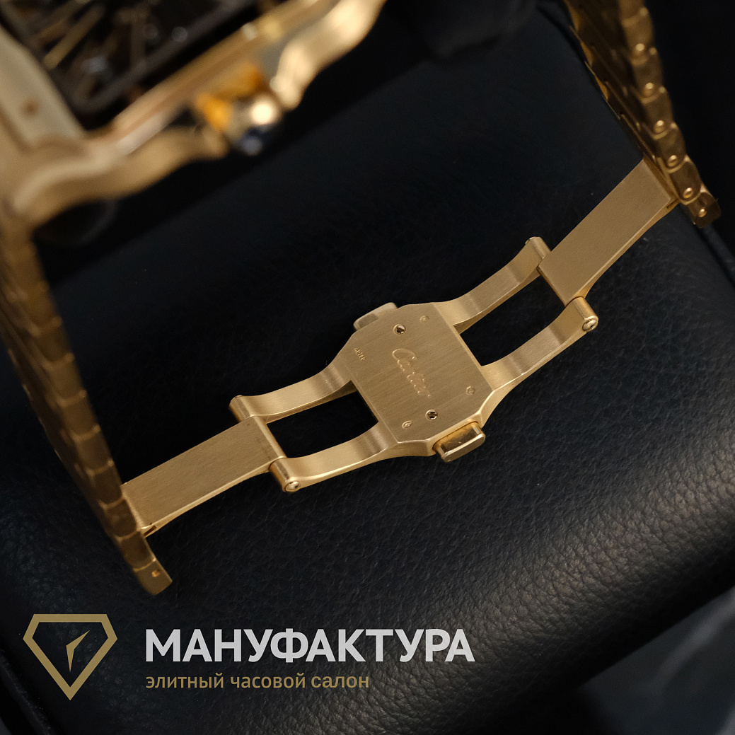 Часы Cartier  Large Rose Gold Santos De Cartier Skeleton  WHSA0016