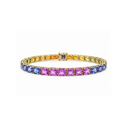No Name Браслет с сапфирами "Rainbow" 18,15 ct.