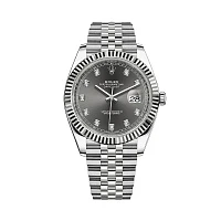 Часы Rolex  Datejust 41Mm Dark Rhodium Dial Diamonds Jubilee  126334-0006