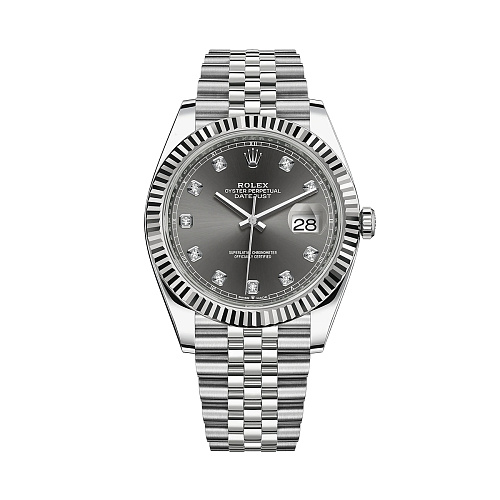 Часы Rolex  Datejust 41Mm Dark Rhodium Dial Diamonds Jubilee  126334-0006